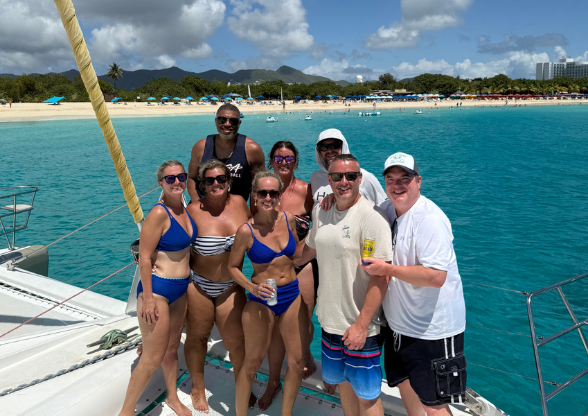 The Phoenix catamaran on a private charter in St. Maarten