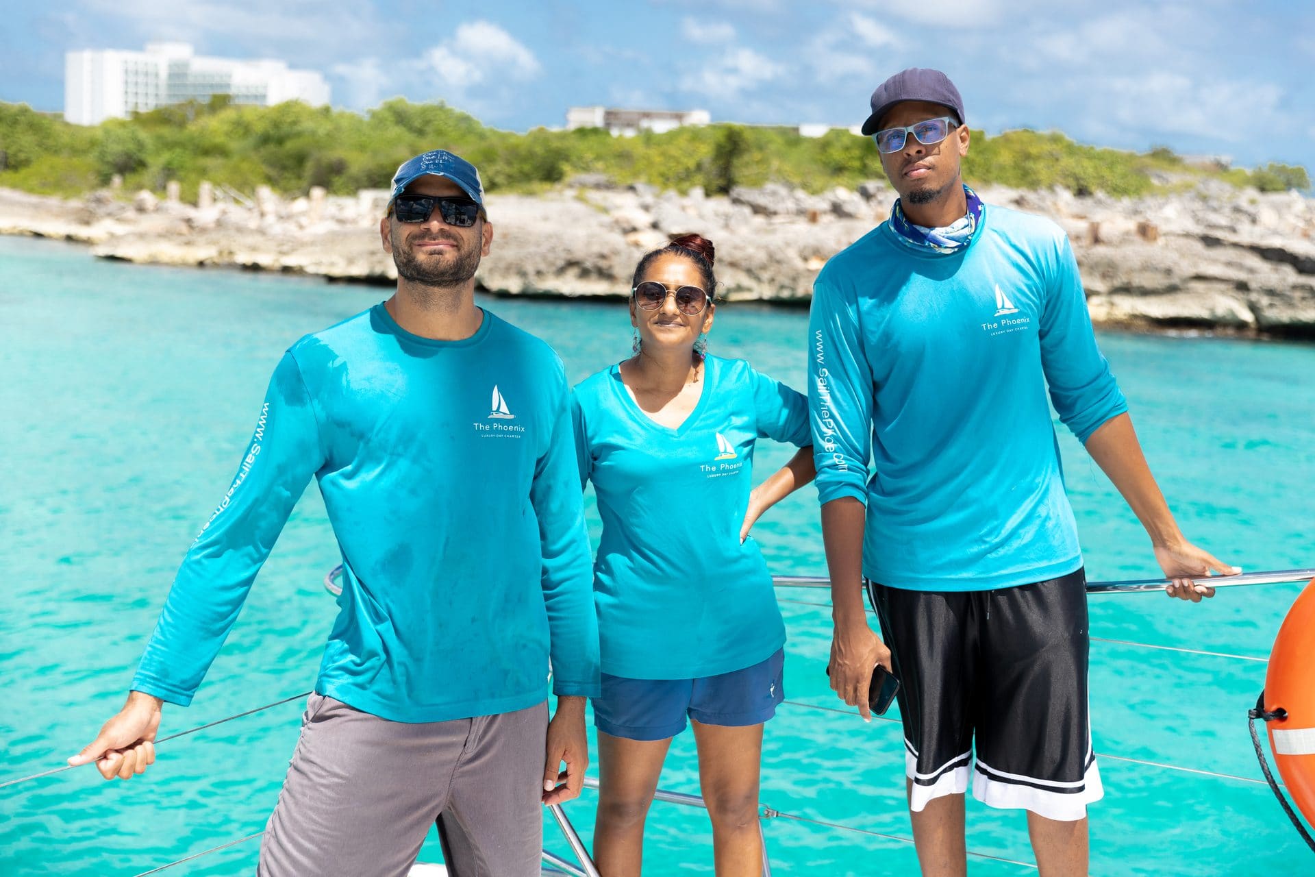 The Sail The Phoenix crew ready to welcome guests