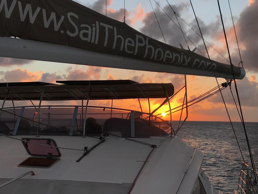 Sunset aboard The Phoenix, St. Maarten